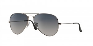 Ray Ban RB 3025 Aviator Large Metal Sunglasses 004/78 Gunmetal