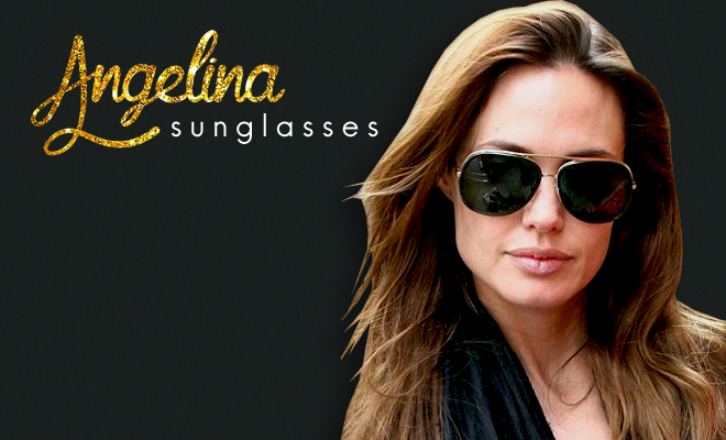 The Sophisticated Oversized Designer Sunglasses of Angelina Jolie –  Designer Optics